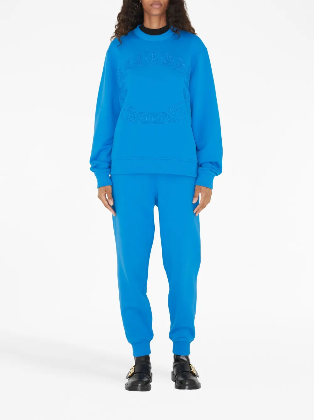 Embroidered-Letter Motif Cotton Track Pants