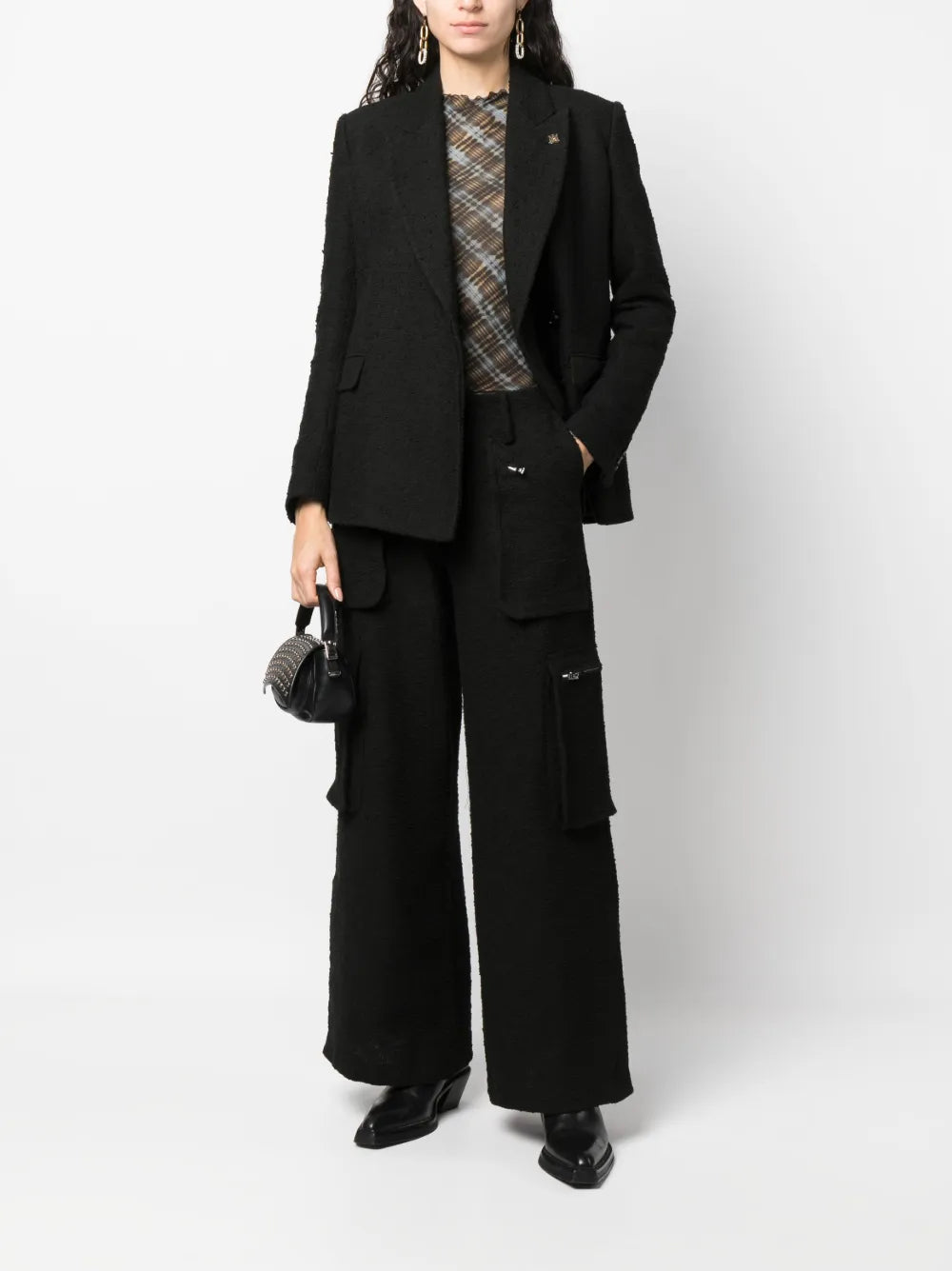 Wide-Leg Cargo Trousers