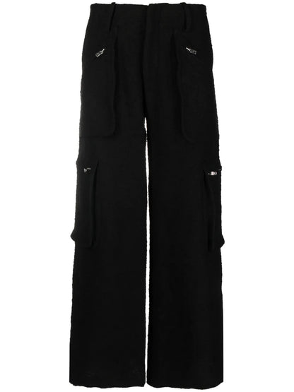 Wide-Leg Cargo Trousers