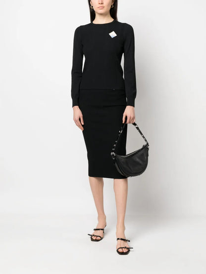 Logo-Patch Knitted Top