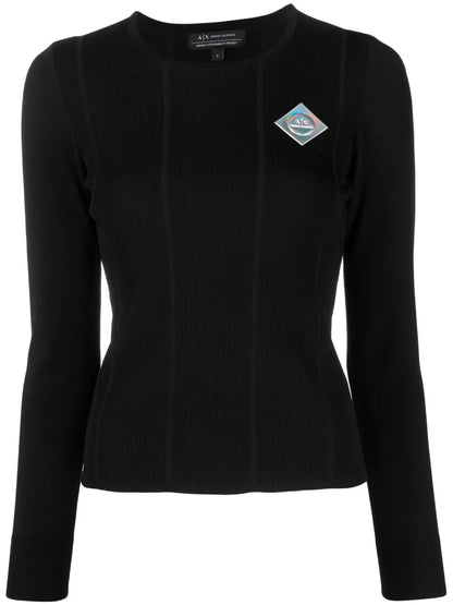 Logo-Patch Knitted Top