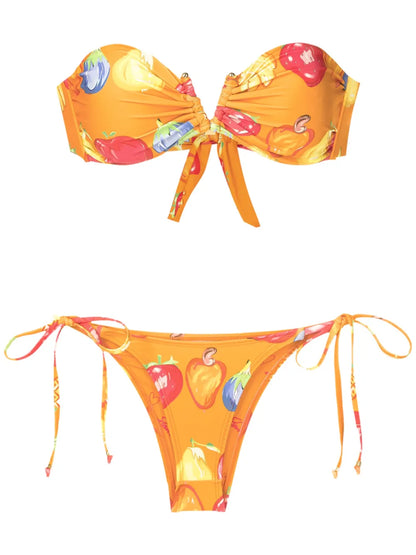 Fruit-Print Two-Piece Set