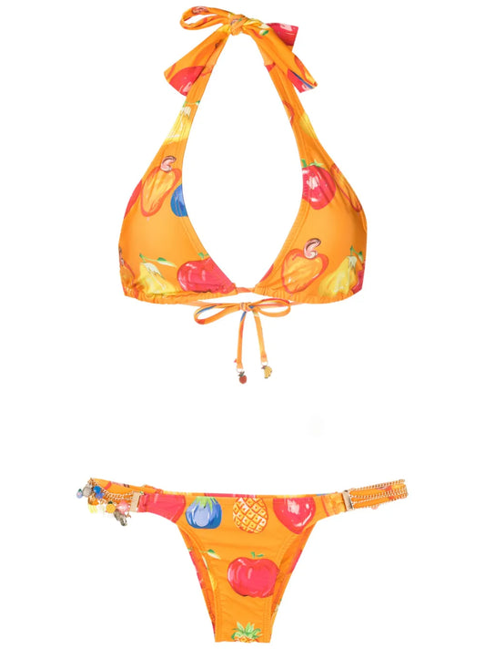 Fruit-Print Two-Piece Set