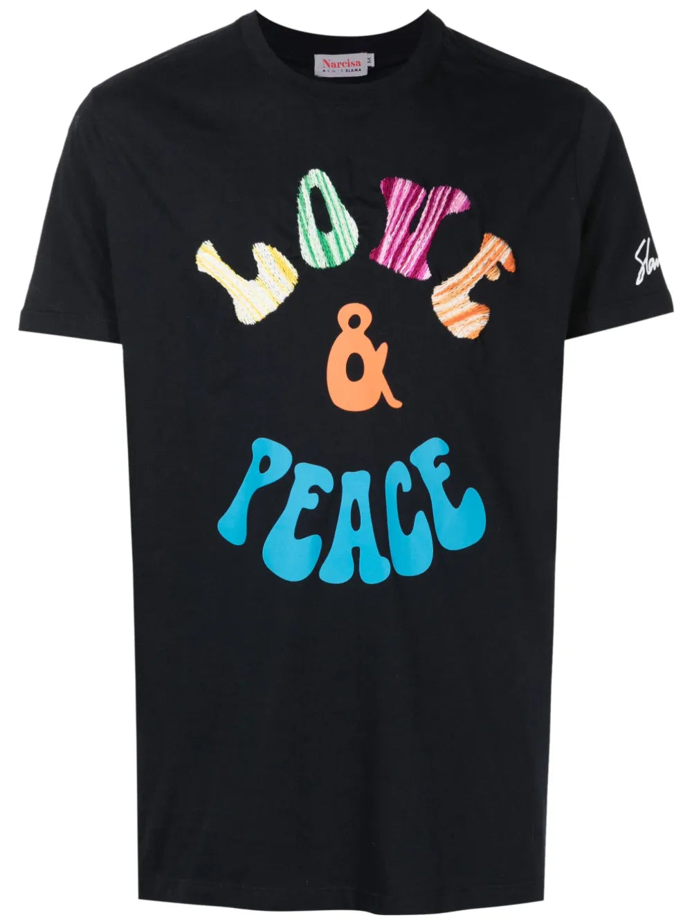 Graphic-Print Embroidered T-Shirt