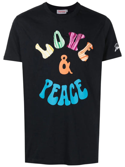 Graphic-Print Embroidered T-Shirt