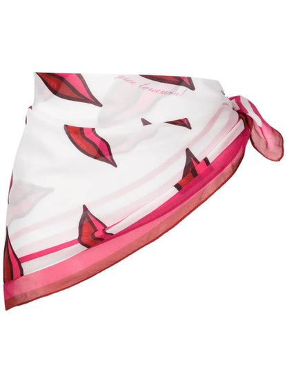 Lips-Print Side-Tie Pareo