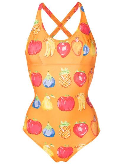 All-Over Fruit-Print Swimsuit