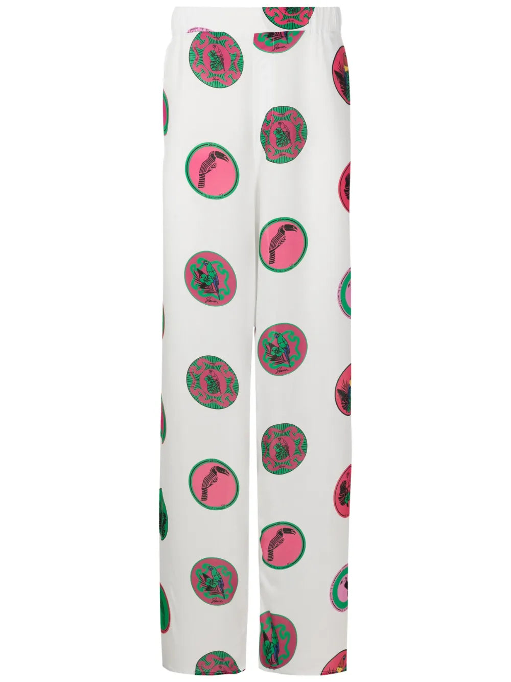 Graphic-Print Straight-Leg Trousers