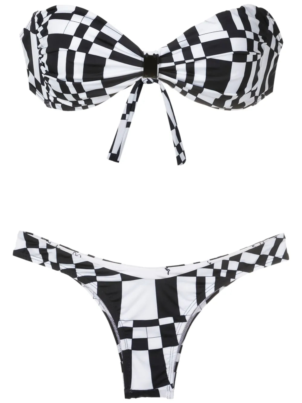 Geometric-Print Two-Piece Bikini Set