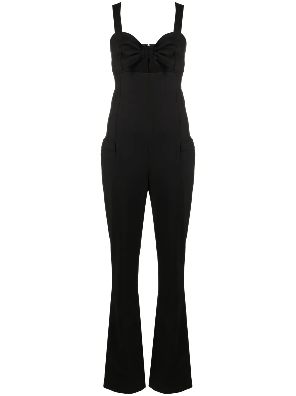 Bow-Detail Sleeveless Jumpsuit