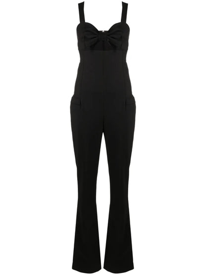Bow-Detail Sleeveless Jumpsuit