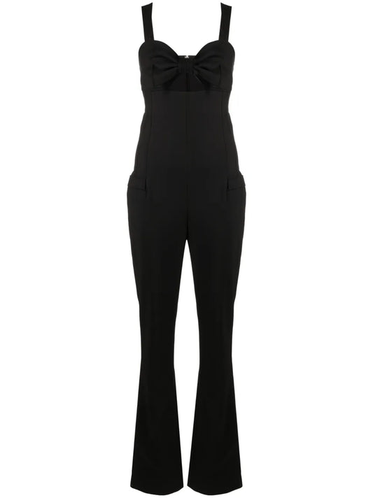 Bow-Detail Sleeveless Jumpsuit
