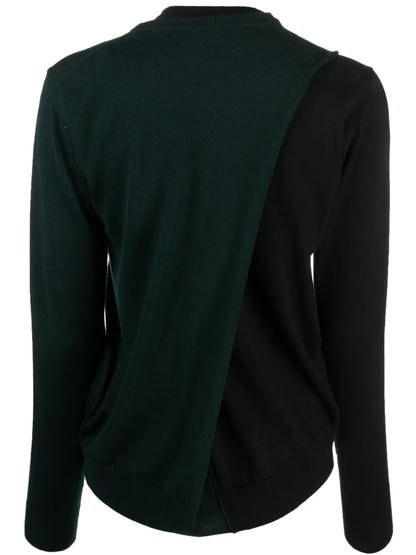Long-Sleeve Wool Knitted Top