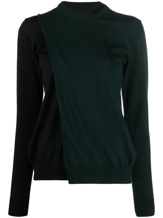 Long-Sleeve Wool Knitted Top