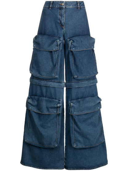 Detachable-Legs Wide-Leg Jeans