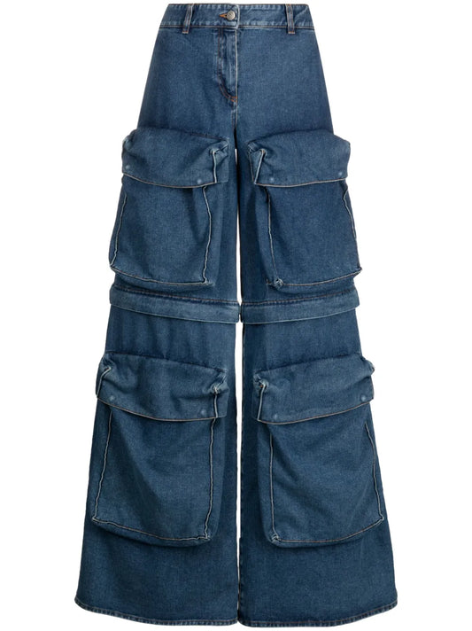 Detachable-Legs Wide-Leg Jeans