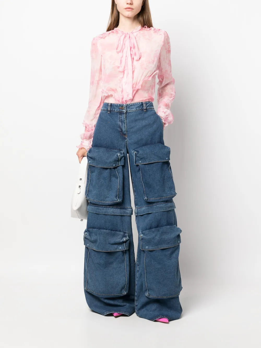 Detachable-Legs Wide-Leg Jeans