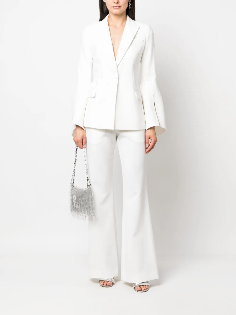 High-Waisted Flared Trousers