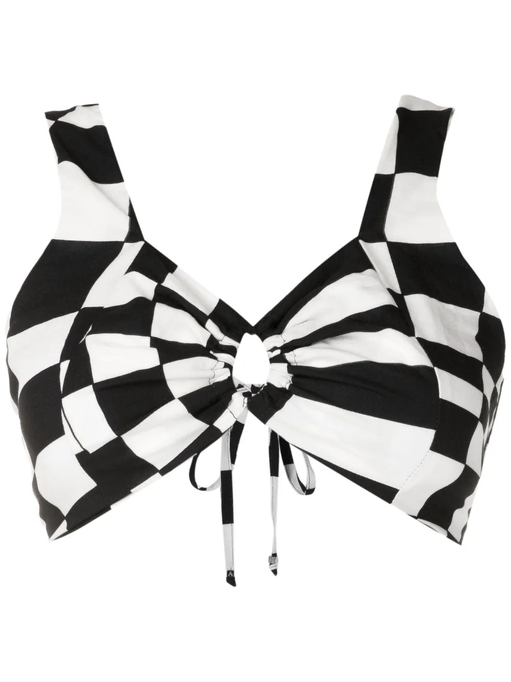 Geometric-Print Sleeveless Top