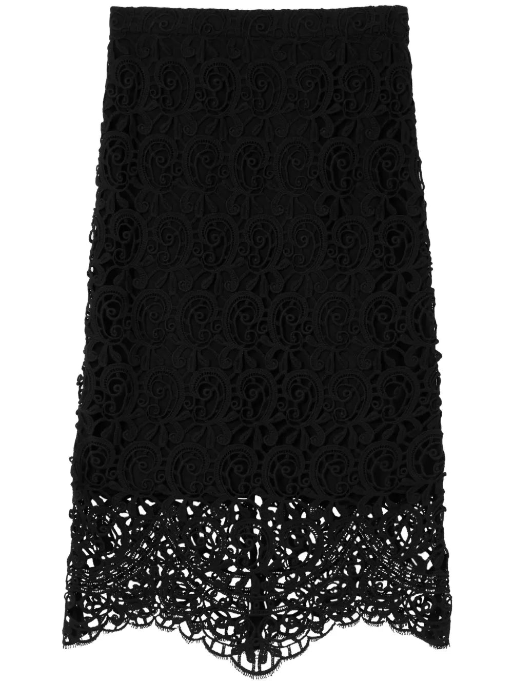 Macramé-Lace Pencil Skirt