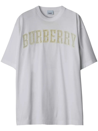 Lace Logo-Detail Cotton T-Shirt