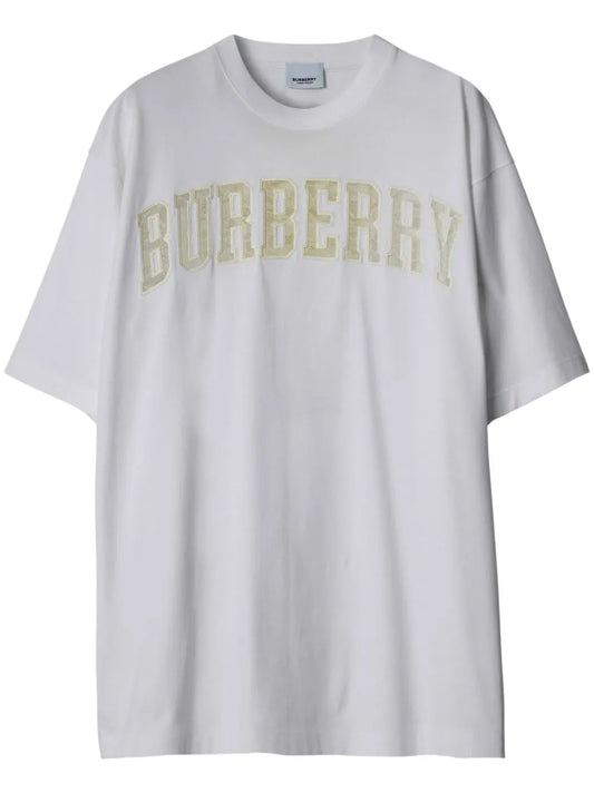 Lace Logo-Detail Cotton T-Shirt