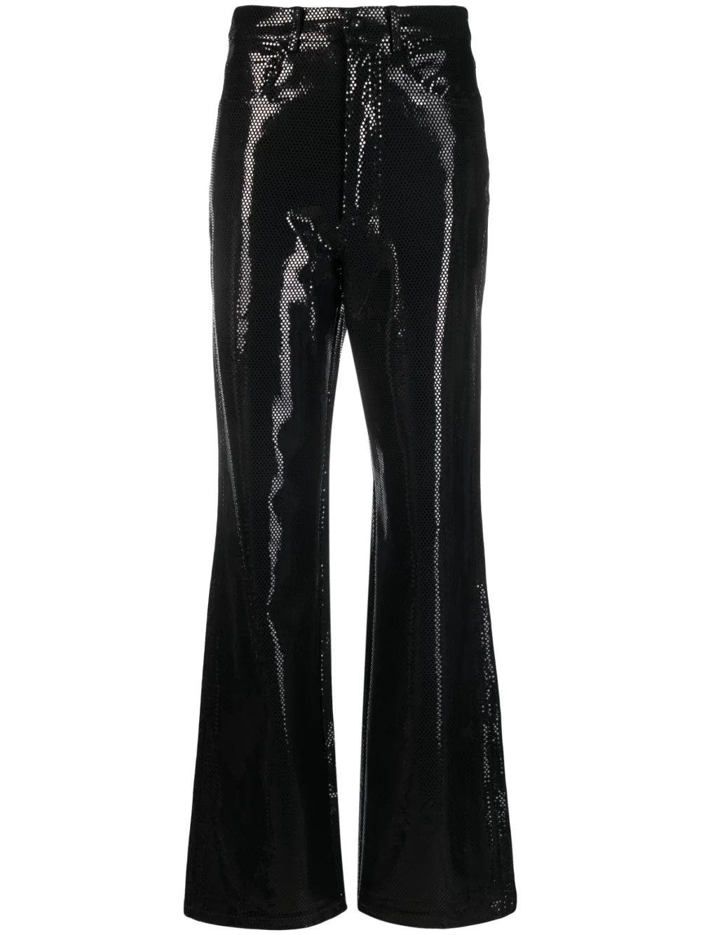 Foil Jersey Straight-Leg Trousers