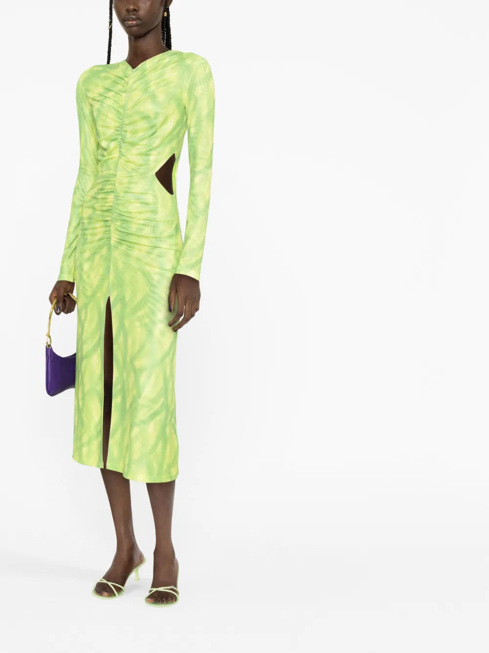 Cut-Out Ruched Dress