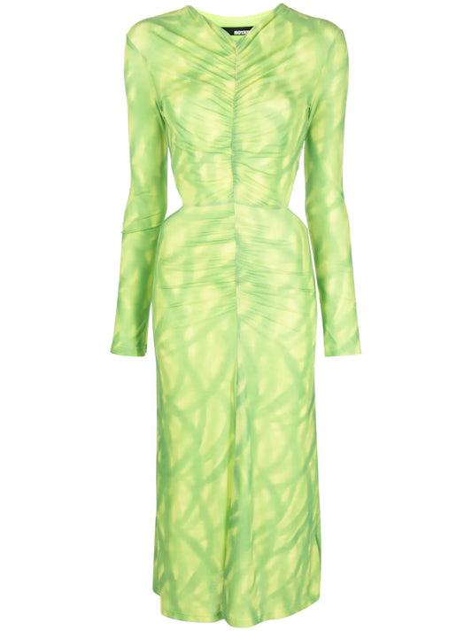 Cut-Out Ruched Dress