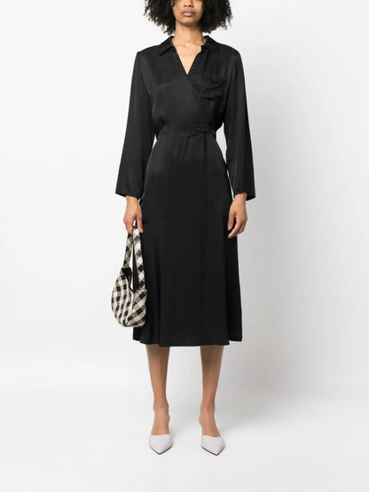 Long-Sleeve Midi Dress