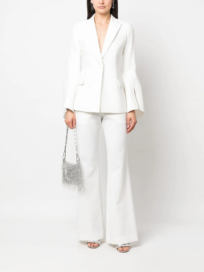 Slit-Sleeve Single-Breasted Blazer