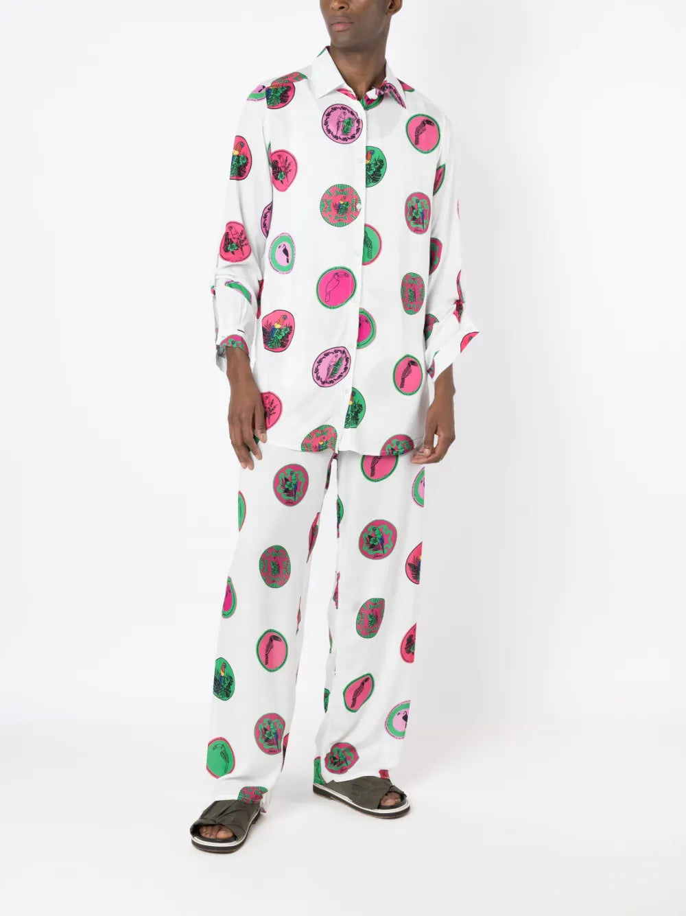 Graphic-Print Long-Sleeved Shirt