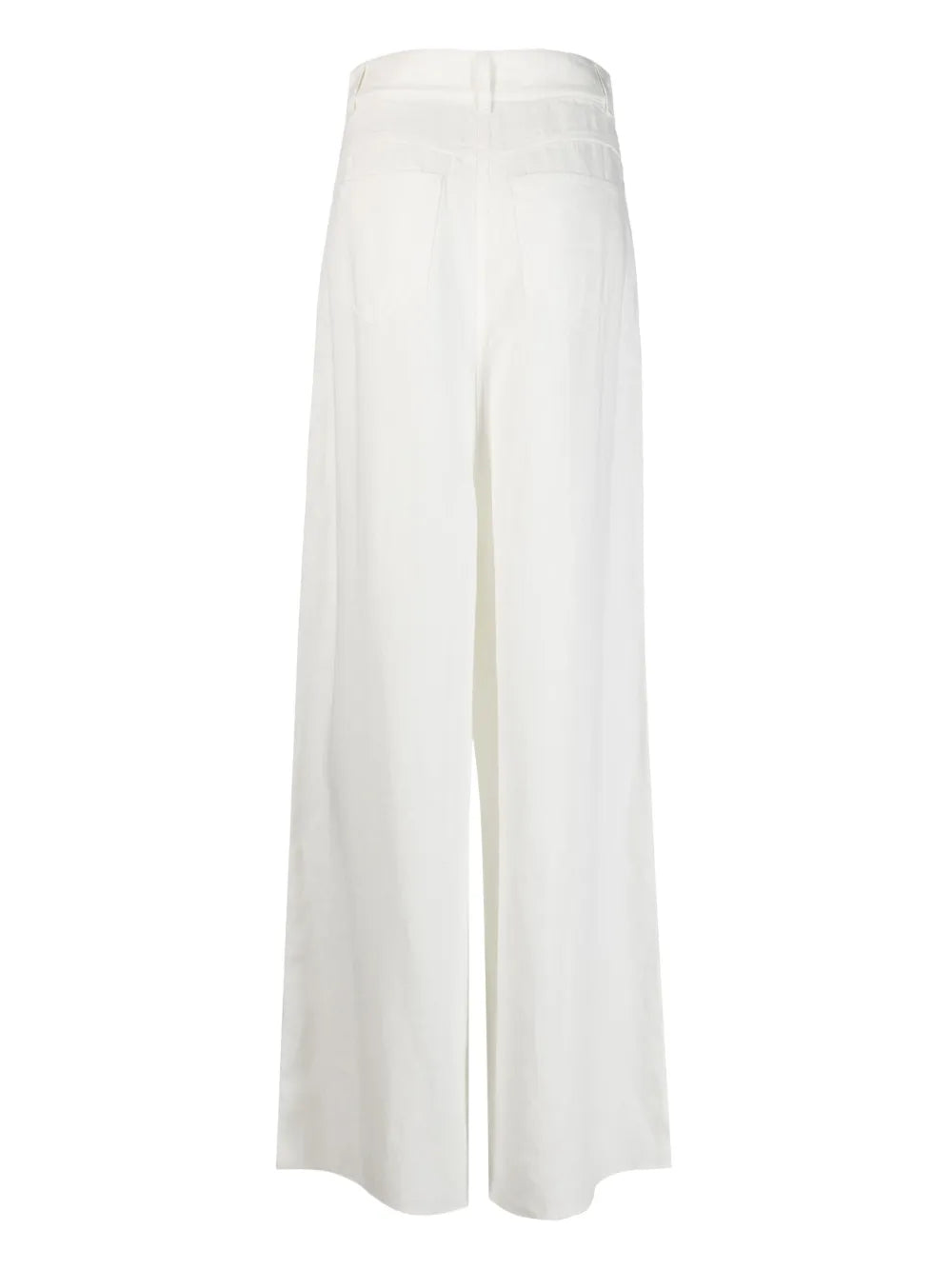 High-Waisted Cotton Trousers