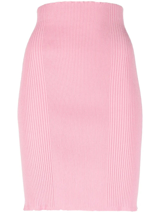 Ribbed-Knit Mini Skirt