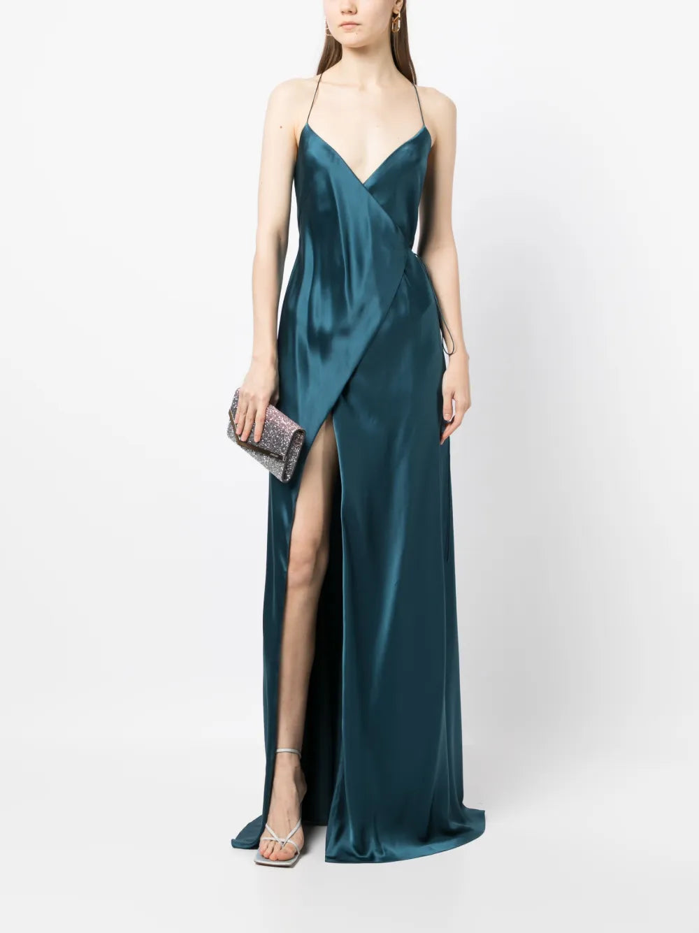 Bias-Cut Cowl Neck Gown