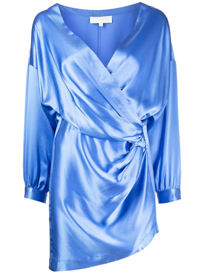 Draped-Detail Mini Dress