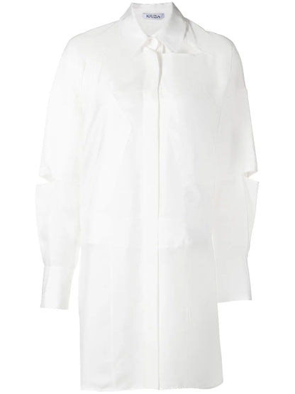 Cut-Out-Detail Shirt Dress