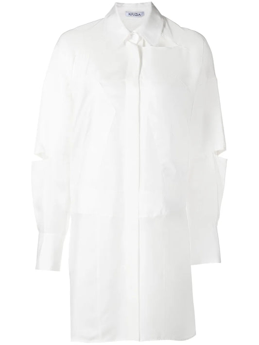 Cut-Out-Detail Shirt Dress