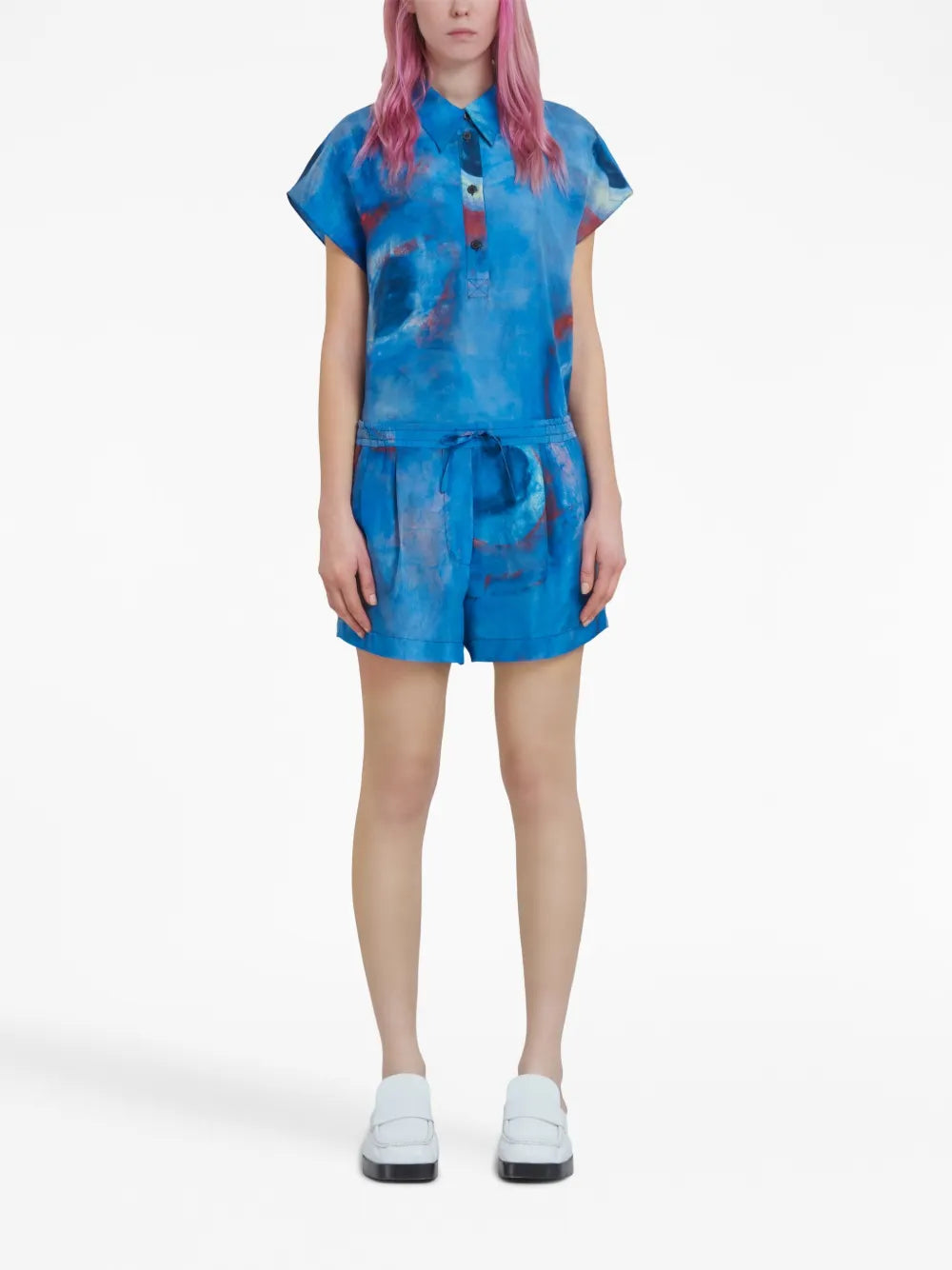 Drawstring-Waist Silk Shorts