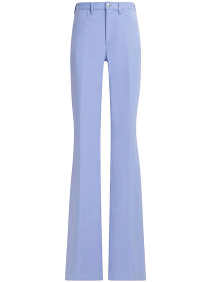 Pressed-Crease Straight-Leg Trousers