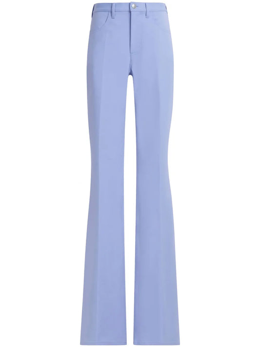 Pressed-Crease Straight-Leg Trousers