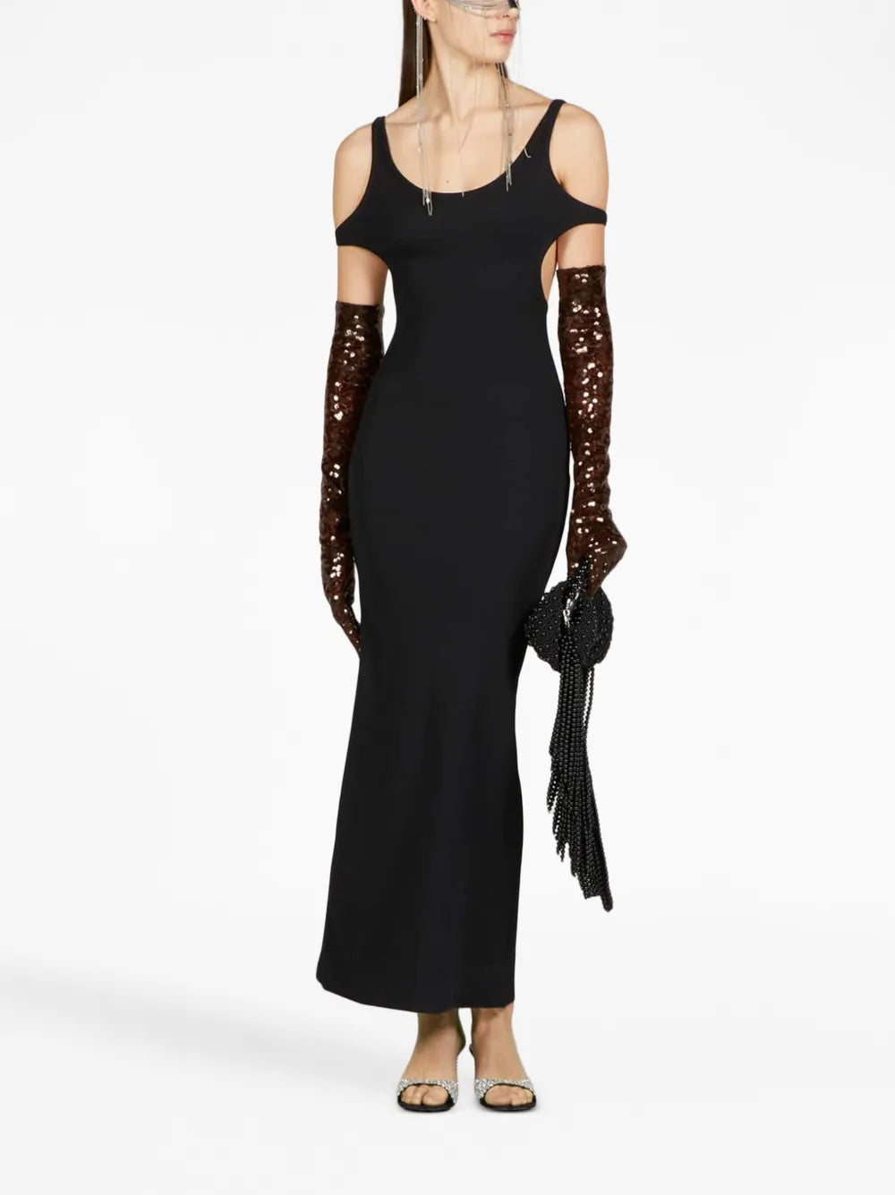 Cut-Out Ribbed Maxi Dress