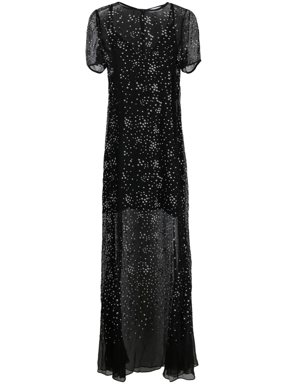 Embellished Silk Maxi Dress