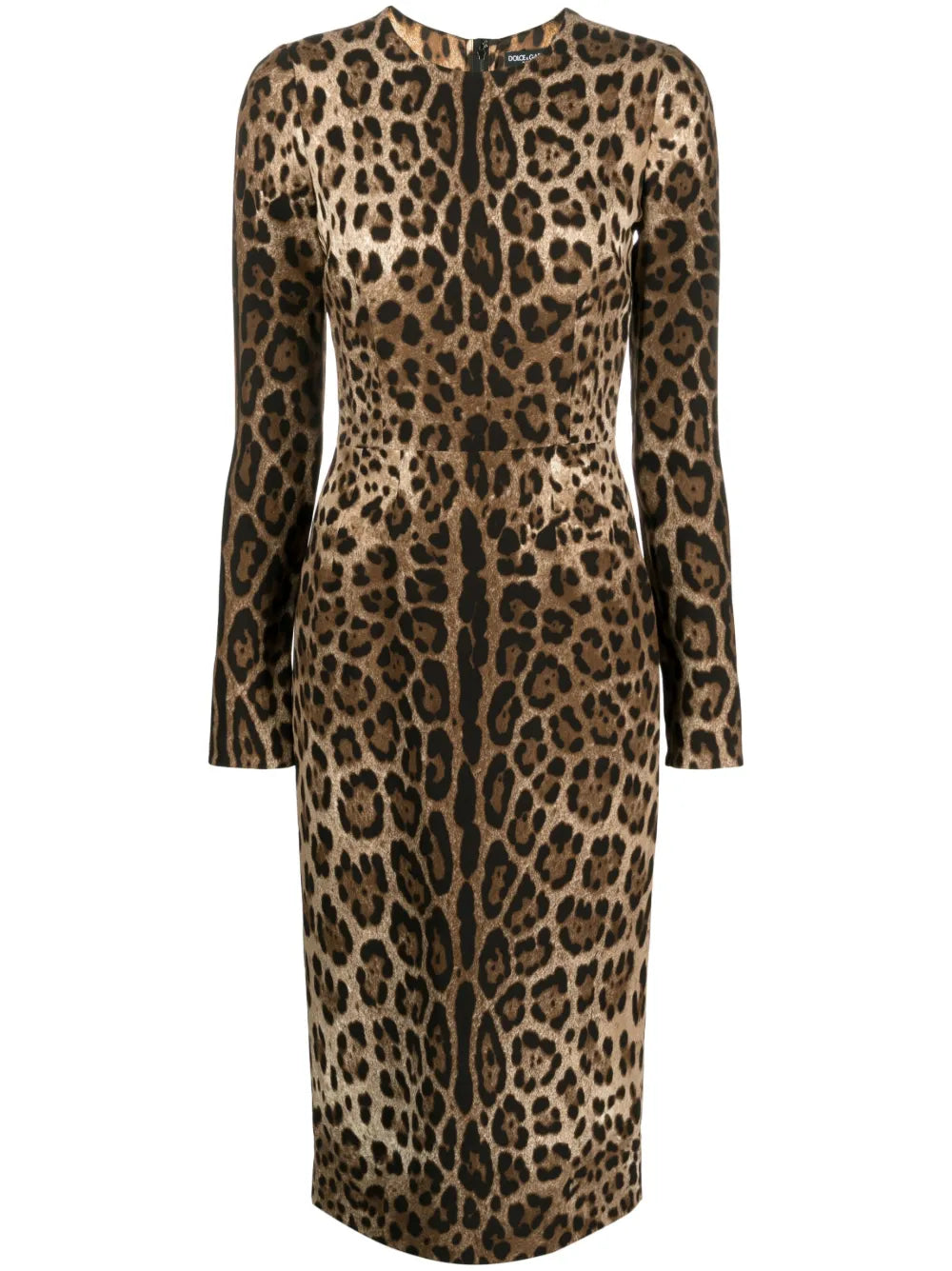 Long-Sleeve Leopard-Print Dress