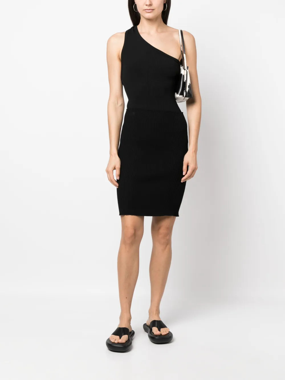 Ribbed-Knit Miniskirt