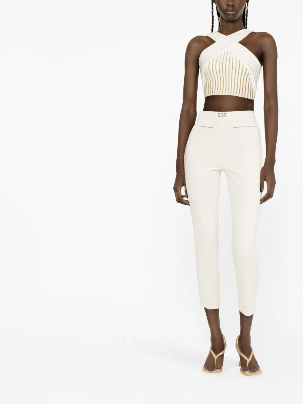 Cross-Over Knitted Crop Top