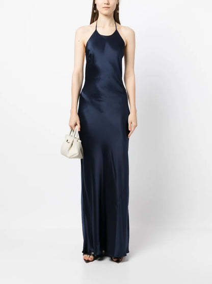 Jeany Satin-Finish Silk Dress