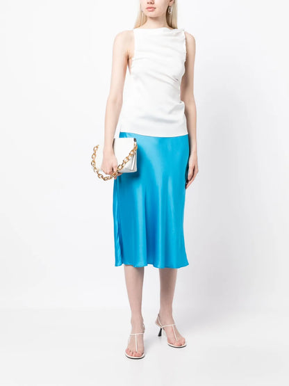 Viola Satin Midi Skirt
