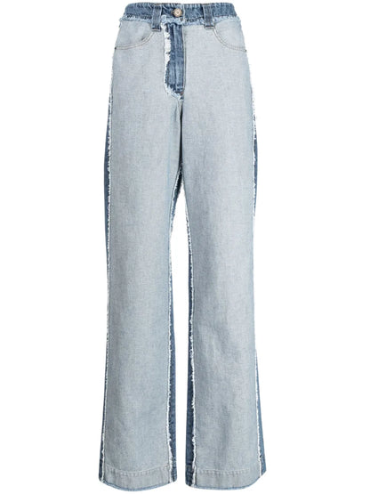 Cora Panelled Wide-Leg Jeans