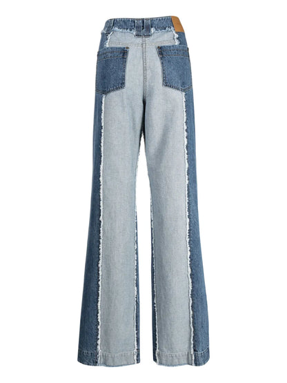 Cora Panelled Wide-Leg Jeans